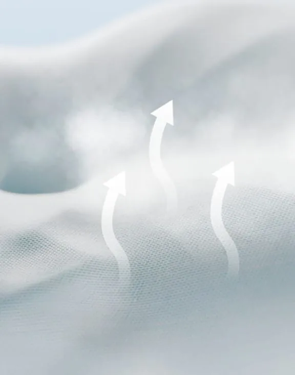 Derila Ergo pillow airflow illustration for the breathable cover